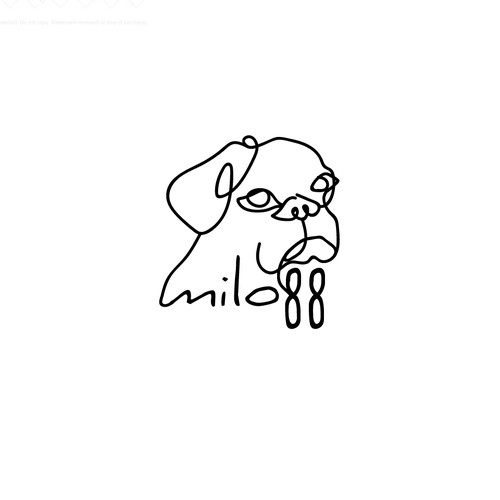 Line drawing logo with the title 'Line drawing logo'