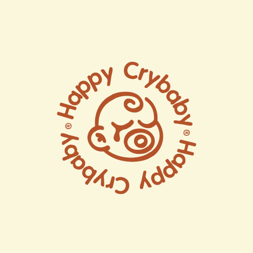 Baby clothing logo with the title 'HappyCrybaby / Logo Design'