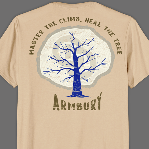 Landscaping t-shirt with the title 'design for shirt in the sport climbing/ arborist industry'