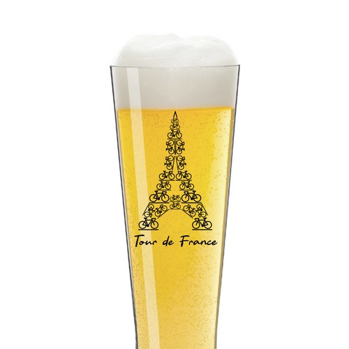 Digital art illustration with the title 'Tour de France'