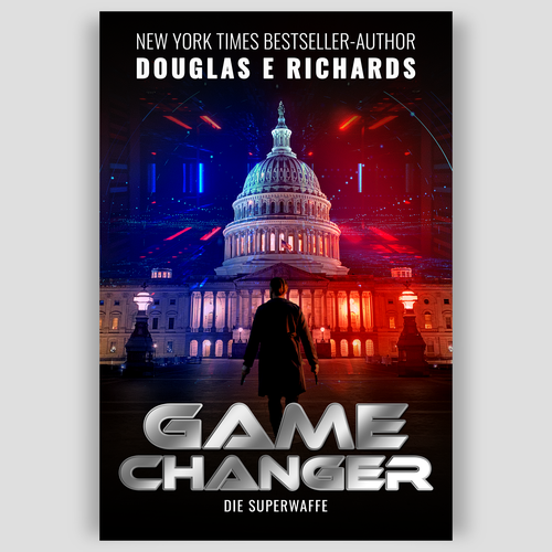 Murder mystery book cover with the title 'Thriller design book cover'