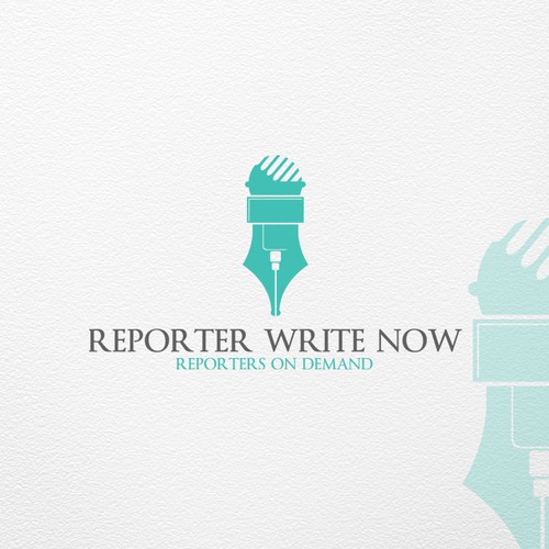 Writing logo with the title 'Reporter Write Now'