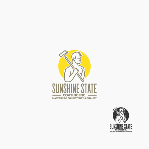 Modern logo with the title 'Sunshine State Coating Logo - 20th Century Look'