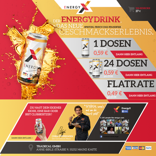 Sushi design with the title 'Stylish Redesign for our ENERGYX web shop!'