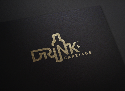 Courier logo with the title 'Drink Carriage Logo'