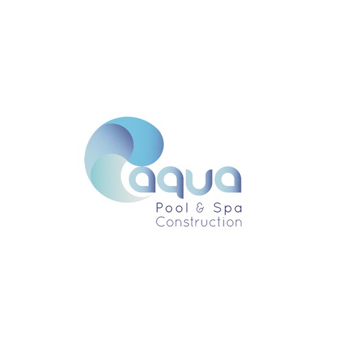 Pool logo with the title 'Aqua pool & spa construction'