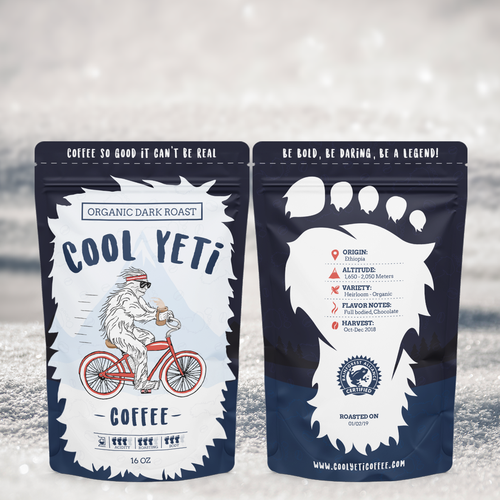 Cool packaging with the title 'Coffee Pouch Design'