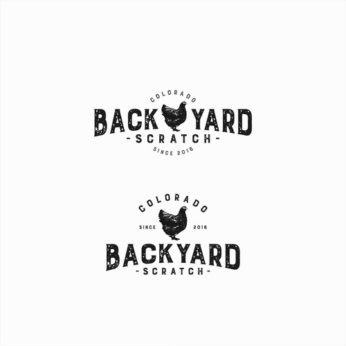Chicken king logo with the title 'Backyard Scratch'