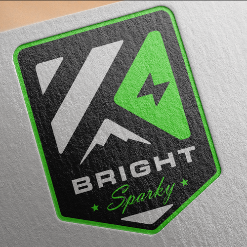 Bright logo with the title 'Bright sparky logo'