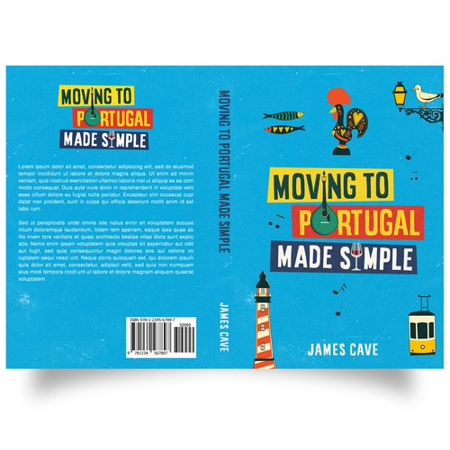 Travel book cover with the title 'Moving to Portugal Made Simple'