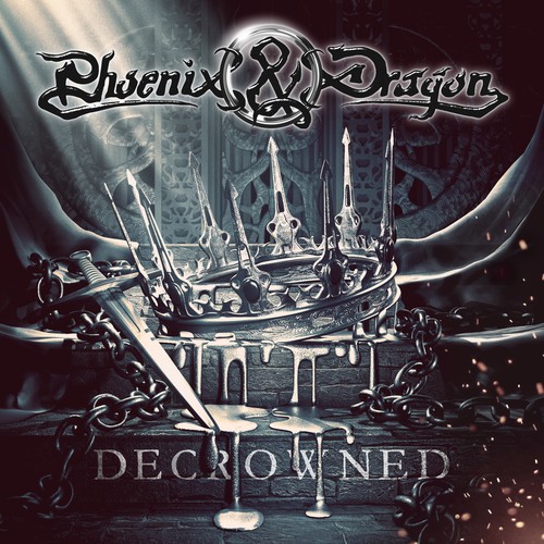 CD cover design with the title 'Decrowned - Phoenix&Dragon cover art'
