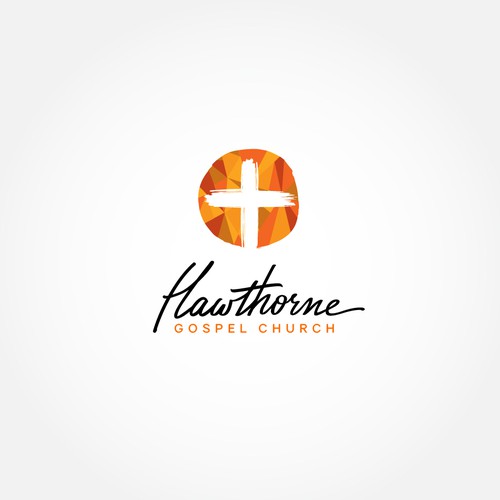 Cross design with the title 'Logo for Hawthorne Gospel Church'