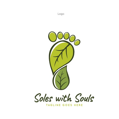 Shoe logo with the title 'Innovative logo that represents what the brand does'