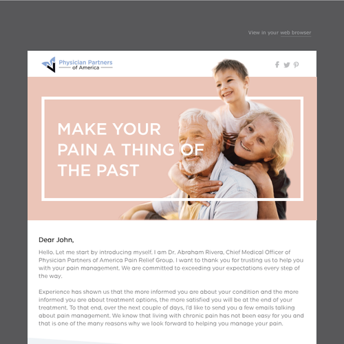 Newsletter design with the title 'Email Campaign'