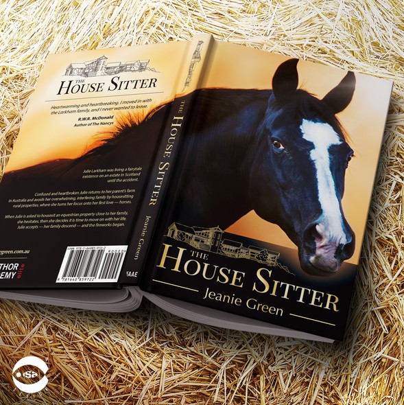 Horse book cover with the title 'Book cover for “The House Sitter” by Jeanie Green'