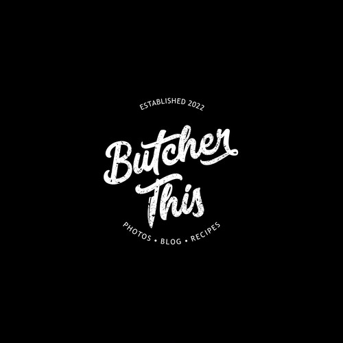 Recipe logo with the title 'Logo Butcher This'