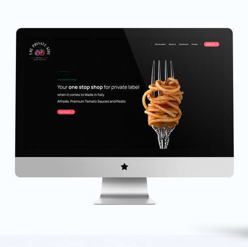 Figma design with the title 'Web design for a sauce brokerage service '
