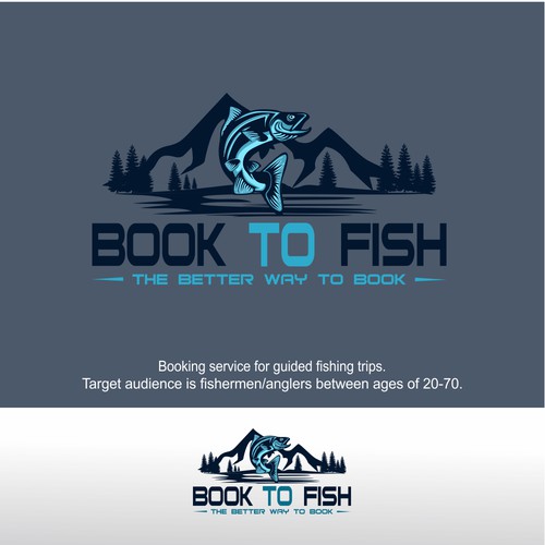 Salmon logo with the title 'Nature logo for Book To Fish'