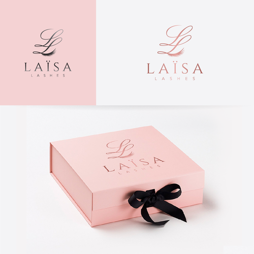 Eyelash design with the title 'Logo Concept for Laisha Lashes'