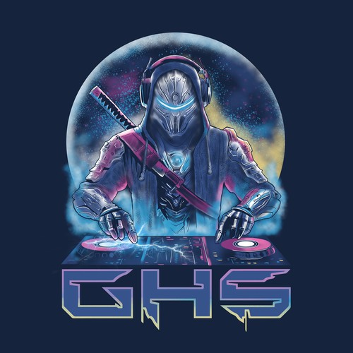 Alien t-shirt with the title 'T shirt design for GHS DJ'