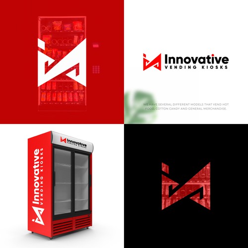 Vending machine design with the title 'Innovative'