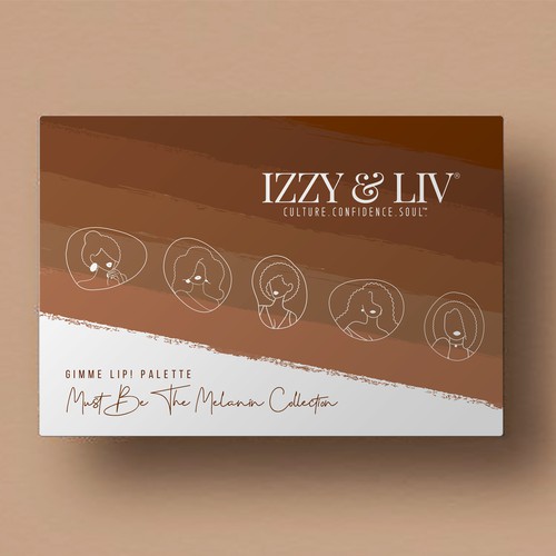 Lipstick design with the title 'Lipstick collection box set packaging design'