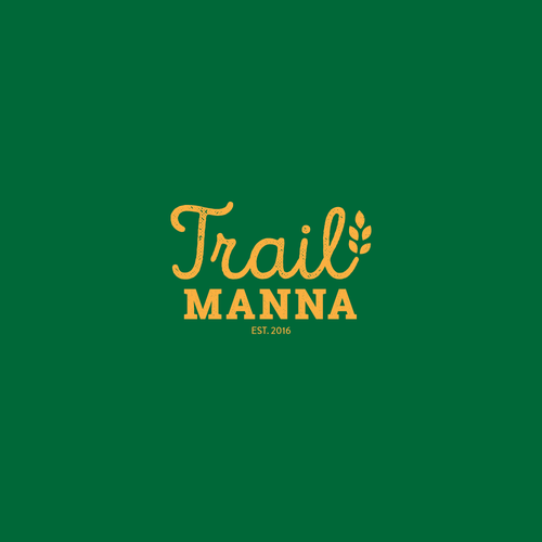 Pine green logo with the title 'Concept logo for granola'
