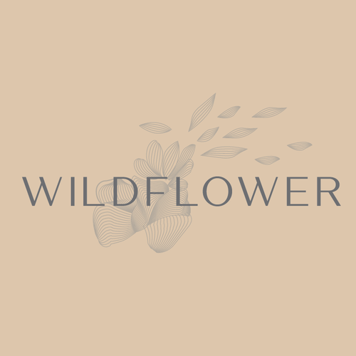 Flower logo with the title 'Wildflower'