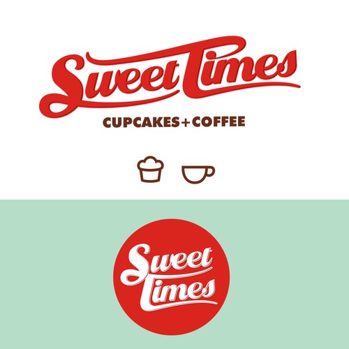 Cupcake design with the title ' Sweet Times needs a new logo'