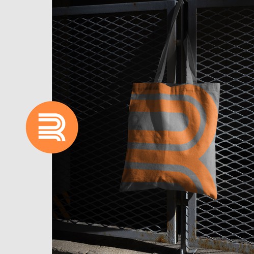 Athlete logo with the title 'R Monogram Logo Concept'