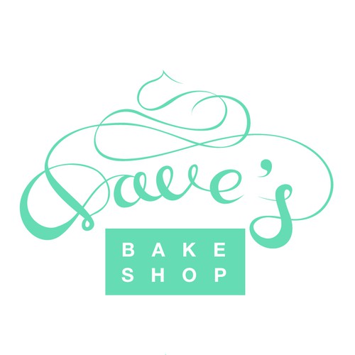 Bakeshop design with the title 'concept logo for a guy who bakes custom cakes'