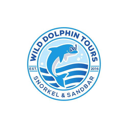 Tour logo with the title 'Wild Dolphin Tours'