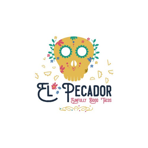 Taco logo with the title 'El Pecador Logo for Contest.'