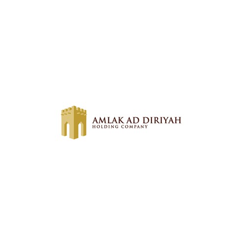 Financial holding logo with the title 'logo design for amlak holding company'