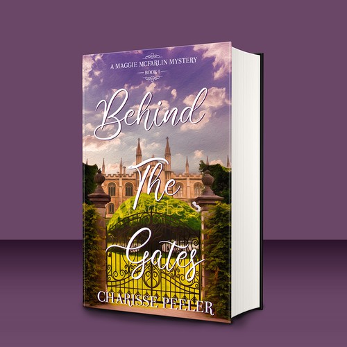 Green book cover with the title 'Book Cover design for a Cozy Mistery Novel'