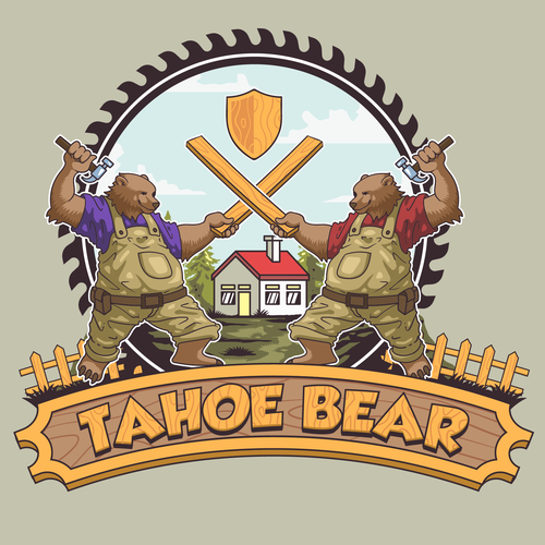 Carpentry design with the title 'tahoe bear'