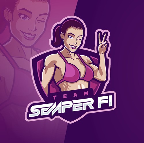 Esports logo with the title 'Team Semper Fi  (logo)'