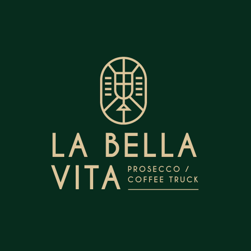 Glasses design with the title 'LA BELLA VITA'