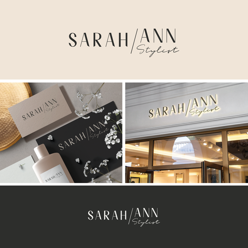 Stylist logo with the title 'Minimal modern logo for hairstylist'