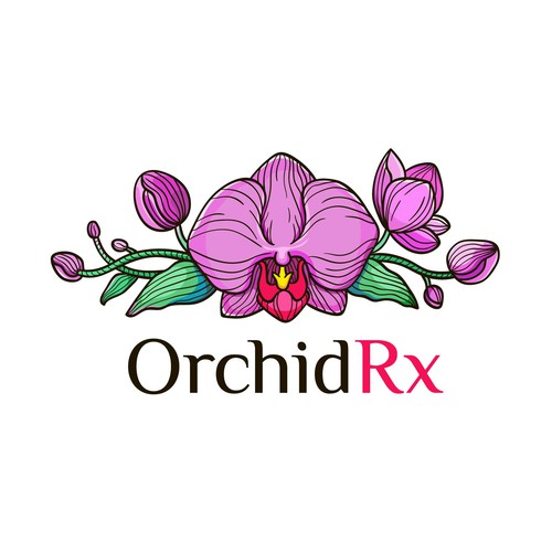 Orchid logo with the title 'Logo concept for landscaping company'