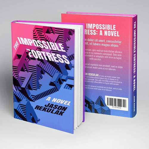 3D book cover with the title 'Ombre (Gradient) Book Cover Impossible Figure'