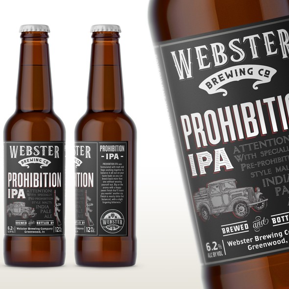 Gangster design with the title 'IPA label'