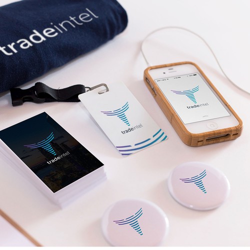Futuristic logo with the title 'TradeIntel'