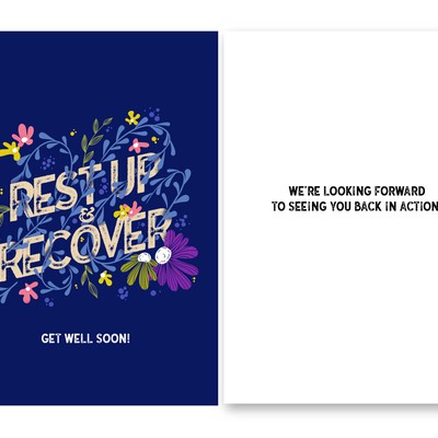 Card design for GET WELL SOON.