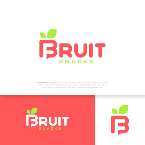 Snack logo with the title 'BRUIT SNACKS'