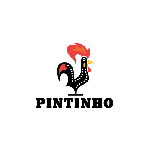 Quirky logo with the title 'Portuguese chicken logo'