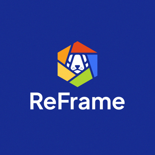 Memory design with the title 'The Colorful Dog's Frame Logo'