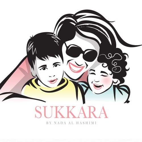 Mother and child design with the title 'portrait of mom and kids'