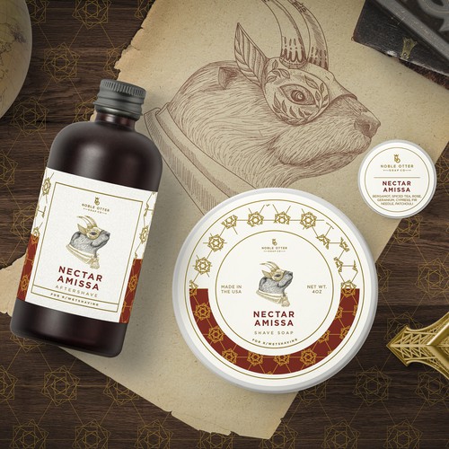 Luxurious label with the title 'Nectar Amissa label design'