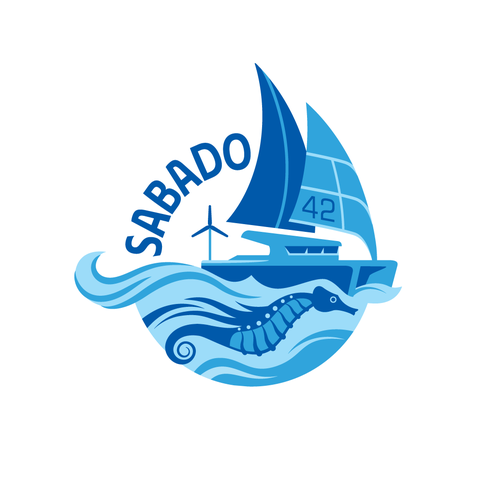 Sailboat logo with the title 'Personalized Boat Logo'